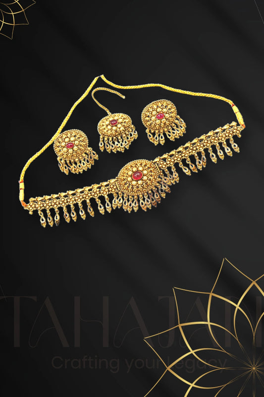 Traditional Indian Madrassi Handmade Choker Set