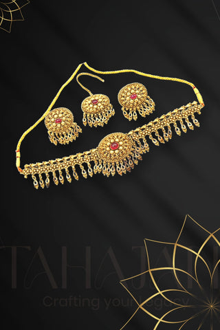 Traditional Indian Madrassi Handmade Choker Set