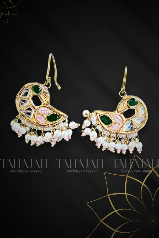 Bugadi Earrings with Meenakari Detailing | Traditional Ear Cuffs Design
