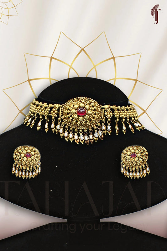 Traditional Indian Madrassi Handmade Choker Set