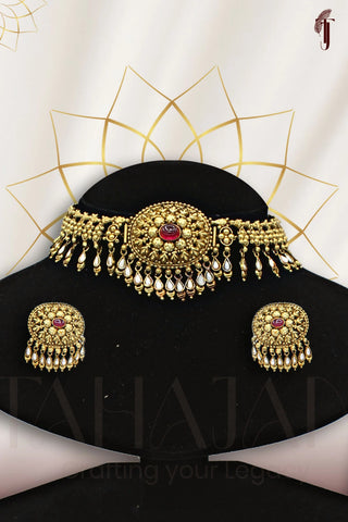 Traditional Indian Madrassi Handmade Choker Set